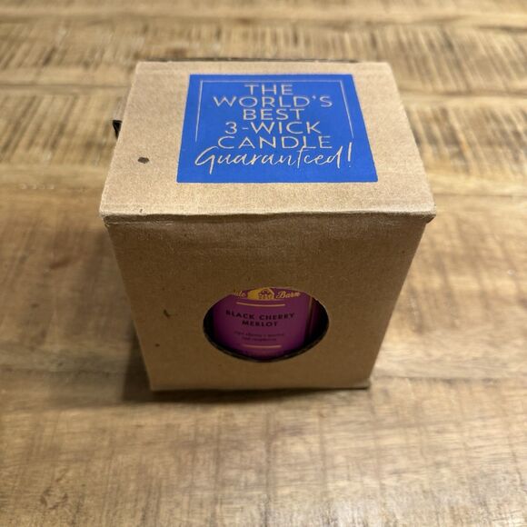 White Barn Bath & Body Works 3-Wick Candle Black Cherry Merlot 14.5 oz - Picture 2 of 6